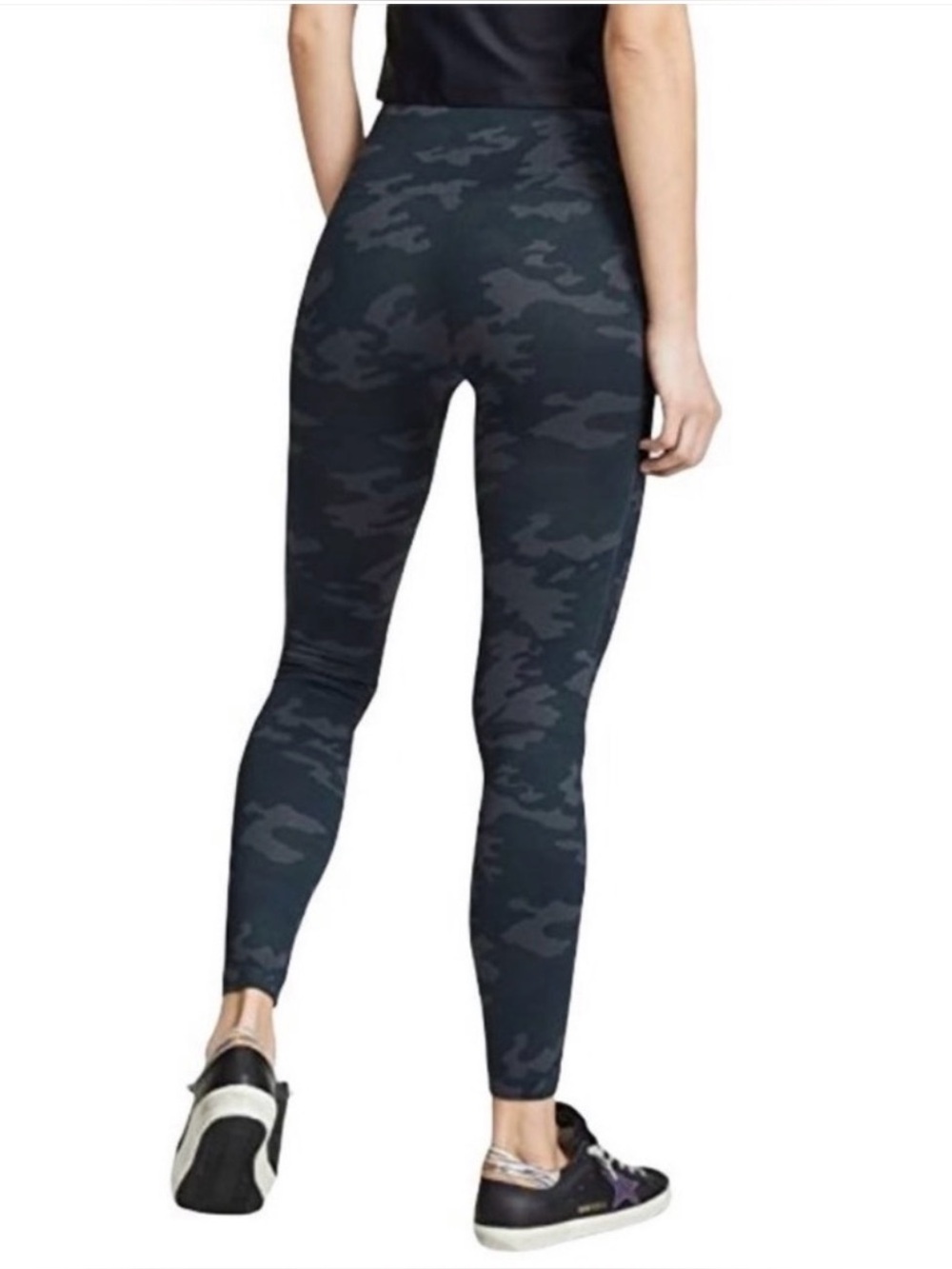 SPANX Booty Boost High-Waist Camo Leggings - Black - Picture 2 of 8